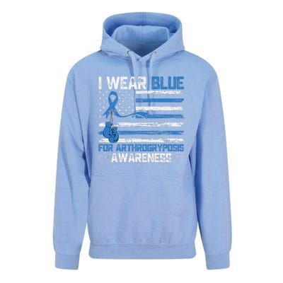 I Wear Blue For Arthrogryposis Awareness Month Unisex Surf Hoodie