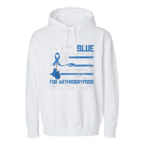 I Wear Blue For Arthrogryposis Awareness Month Garment-Dyed Fleece Hoodie