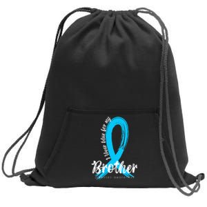 I Wear Blue For My Brother Diabetes Awareness Blue Ribbon Sweatshirt Cinch Pack Bag