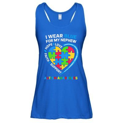 I Wear Blue For My Nephew Autism Awareness Month Uncle Aunt Gift Ladies Essential Flowy Tank