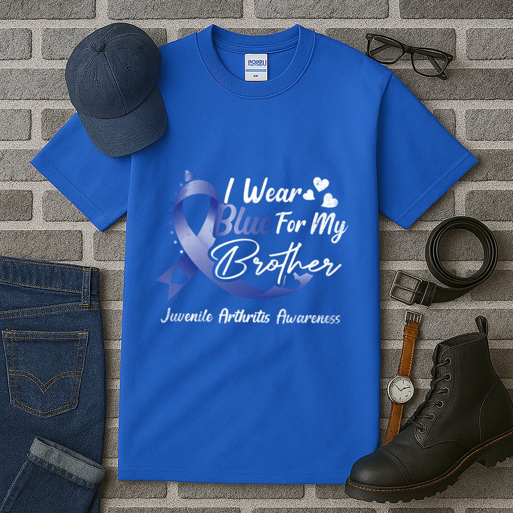 I Wear Blue For My Brother Juvenile Arthritis Awareness Great Gift Tall T-Shirt