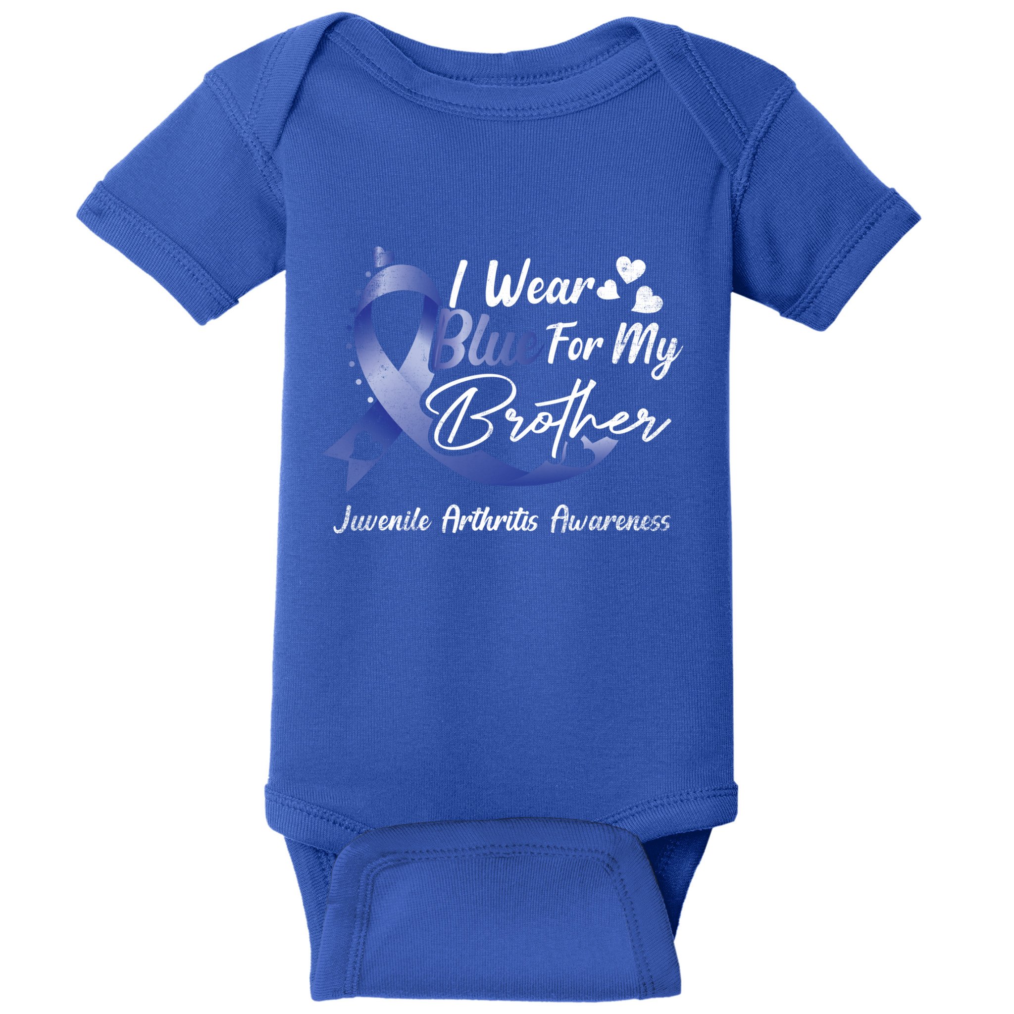 I Wear Blue For My Brother Juvenile Arthritis Awareness Great Gift Baby Bodysuit