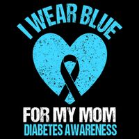 I Wear Blue For My Mom Diabetes Awareness Toddler Doggie Tank