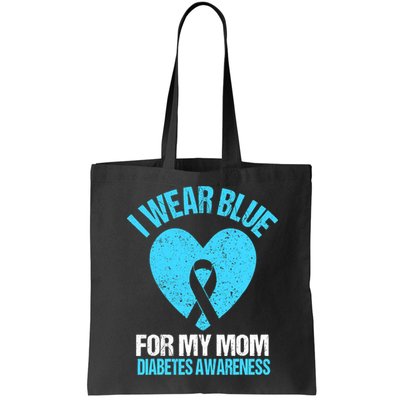 I Wear Blue For My Mom Diabetes Awareness Toddler Bag