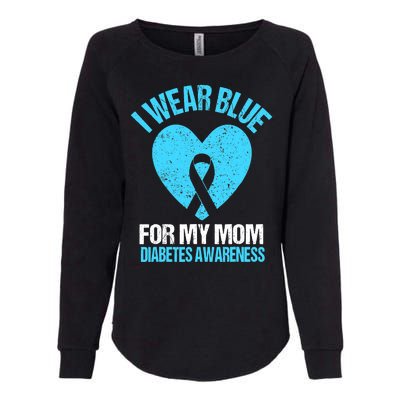 I Wear Blue For My Mom Diabetes Awareness Toddler Womens California Wash Sweatshirt