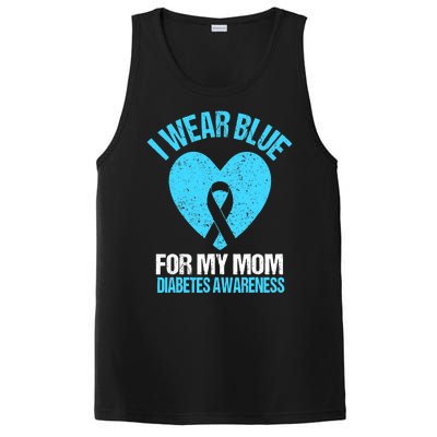 I Wear Blue For My Mom Diabetes Awareness Toddler PosiCharge Competitor Tank