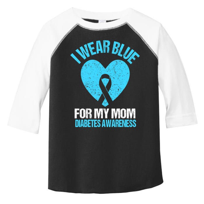 I Wear Blue For My Mom Diabetes Awareness Toddler Toddler Fine Jersey T-Shirt