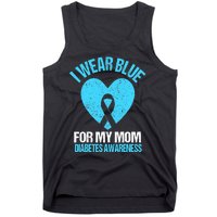 I Wear Blue For My Mom Diabetes Awareness Toddler Tank Top