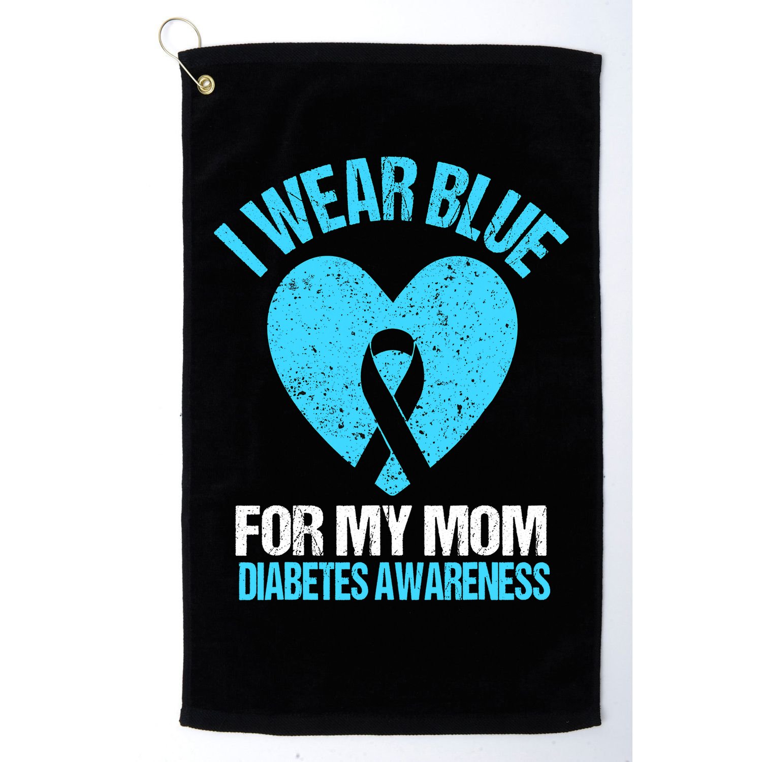 I Wear Blue For My Mom Diabetes Awareness Toddler Golf Towel