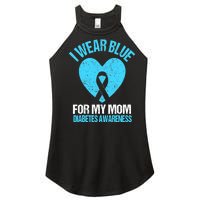 I Wear Blue For My Mom Diabetes Awareness Toddler Women's Perfect Tri Rocker Tank