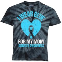 I Wear Blue For My Mom Diabetes Awareness Toddler Kids Tie-Dye T-Shirt