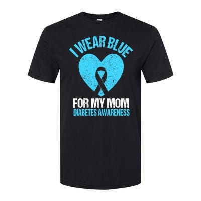 I Wear Blue For My Mom Diabetes Awareness Toddler Softstyle CVC T-Shirt