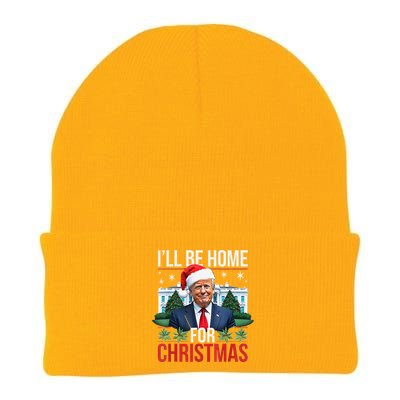 I Will Be Home For Christmas Funny Trump Gift Knit Cap Winter Beanie