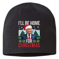 I Will Be Home For Christmas Funny Trump Gift Sustainable Beanie