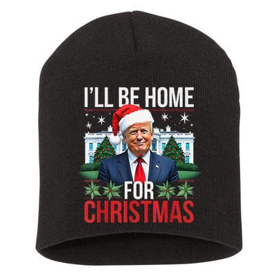 I Will Be Home For Christmas Funny Trump Gift Short Acrylic Beanie