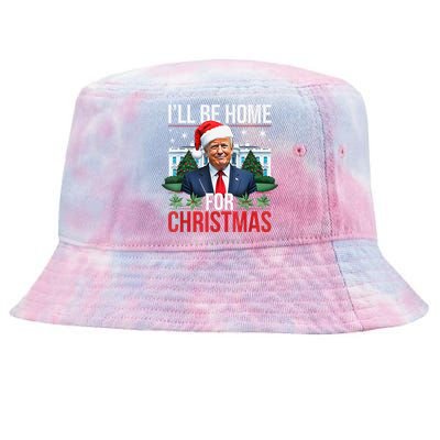 I Will Be Home For Christmas Funny Trump Gift Tie-Dyed Bucket Hat