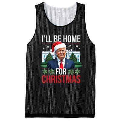 I Will Be Home For Christmas Funny Trump Mesh Reversible Basketball Jersey Tank