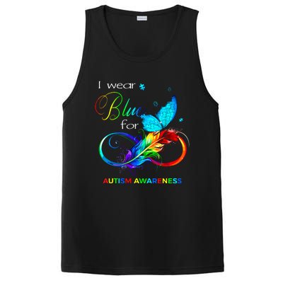 I Wear Blue For Autism Awareness Month Women PosiCharge Competitor Tank