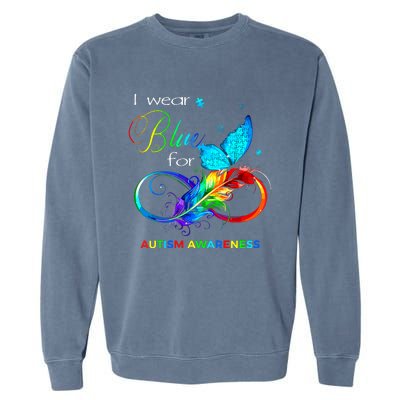 I Wear Blue For Autism Awareness Month Women Garment-Dyed Sweatshirt