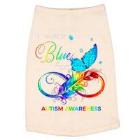 I Wear Blue For Autism Awareness Month Women Doggie Tank