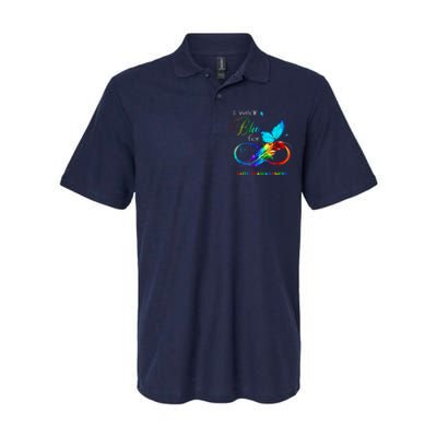 I Wear Blue For Autism Awareness Month Women Softstyle Adult Sport Polo