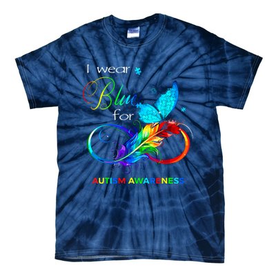 I Wear Blue For Autism Awareness Month Women Tie-Dye T-Shirt