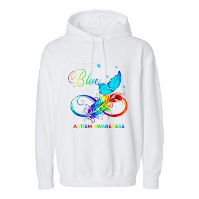 I Wear Blue For Autism Awareness Month Women Garment-Dyed Fleece Hoodie