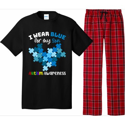 I Wear Blue For My Son Autism Awareness Family Matching Gift Pajama Set