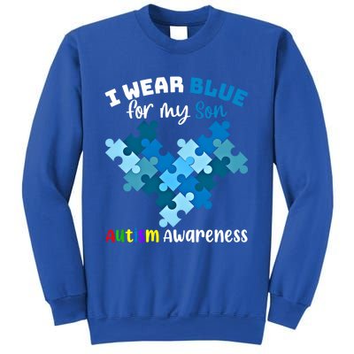 I Wear Blue For My Son Autism Awareness Family Matching Gift Sweatshirt