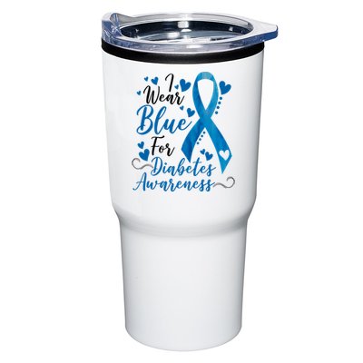 I Wear Blue For Diabetes Ribbon Awareness Tumbler