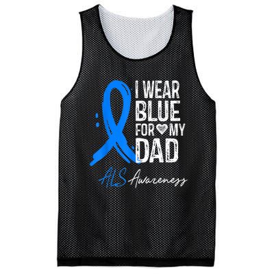 I Wear Blue For My Dad Shirt ALS Awareness Gift Tshirt Mesh Reversible Basketball Jersey Tank