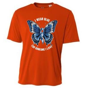 I Wear Blue For Juvenile Arthritis Awareness Butterfly Ribbo Gift Cooling Performance Crew T-Shirt