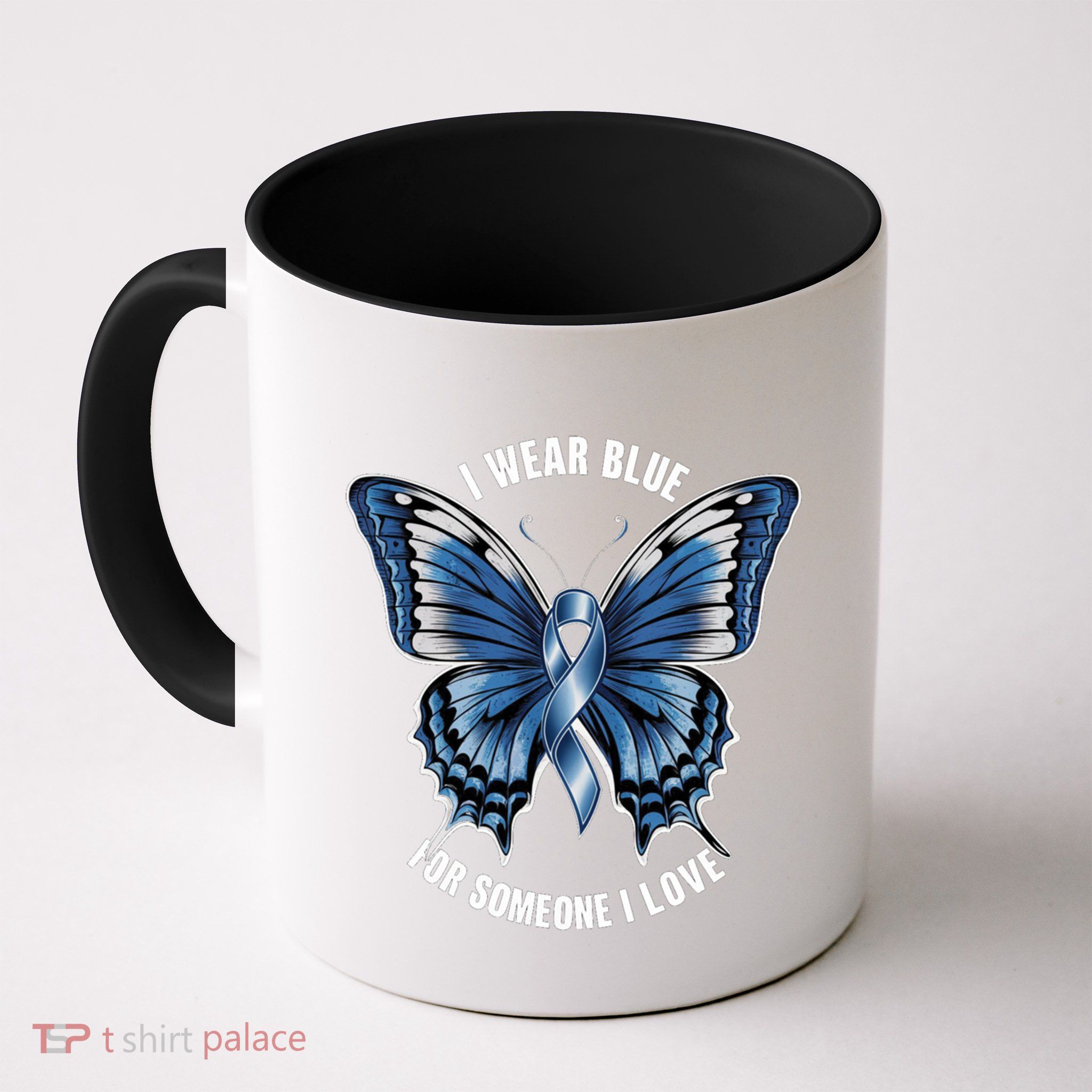 I Wear Blue For Juvenile Arthritis Awareness Butterfly Ribbo Gift Mug