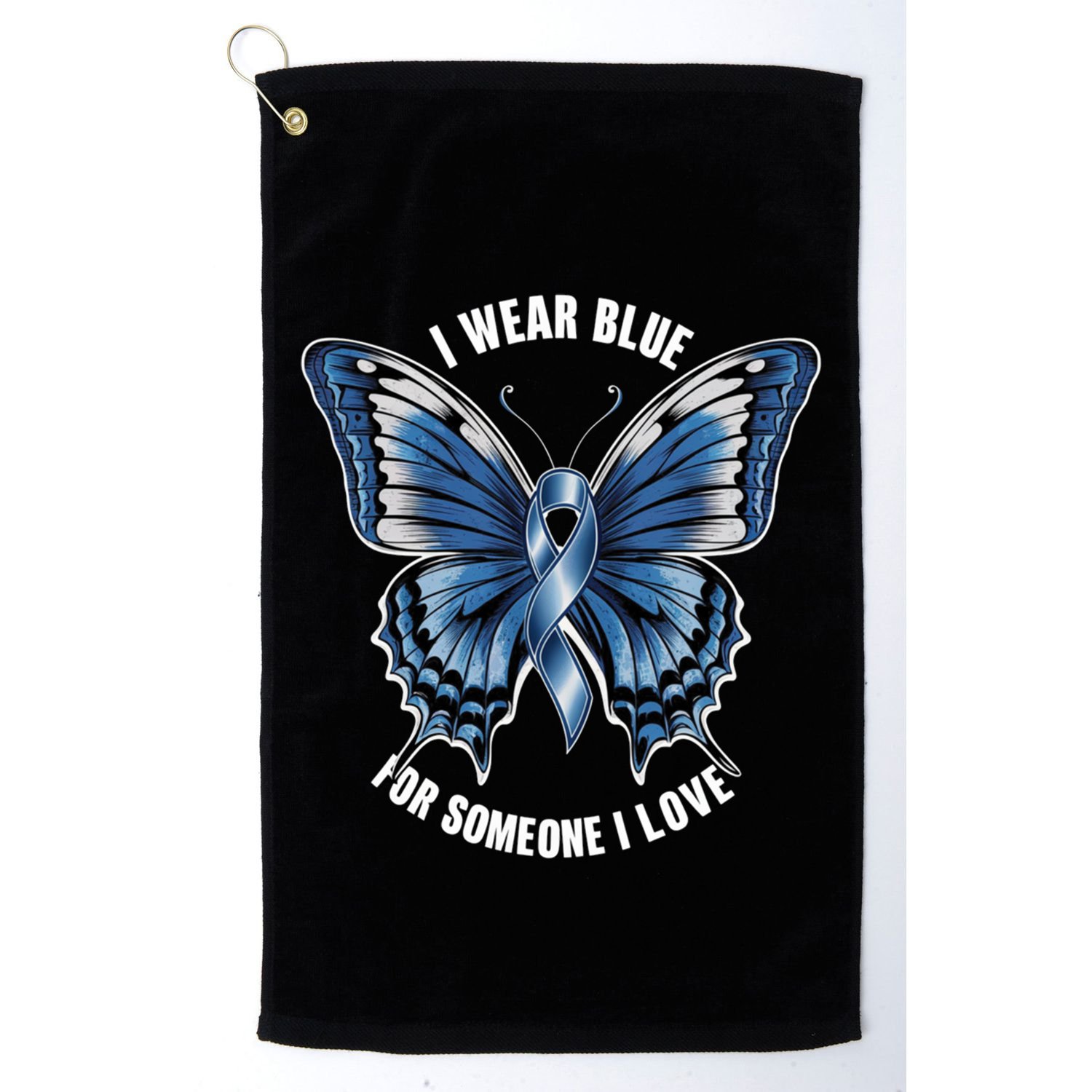 I Wear Blue For Juvenile Arthritis Awareness Butterfly Ribbo Gift Golf Towel