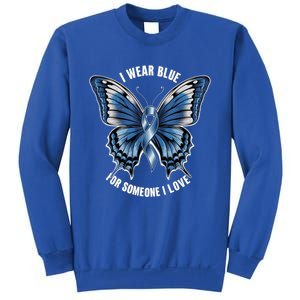 I Wear Blue For Juvenile Arthritis Awareness Butterfly Ribbo Gift Sweatshirt