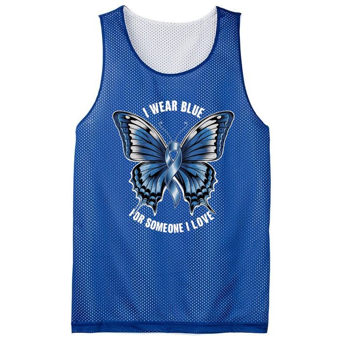 I Wear Blue For Juvenile Arthritis Awareness Butterfly Ribbo Gift Mesh Reversible Basketball Jersey Tank