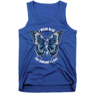 I Wear Blue For Juvenile Arthritis Awareness Butterfly Ribbo Gift Tank Top