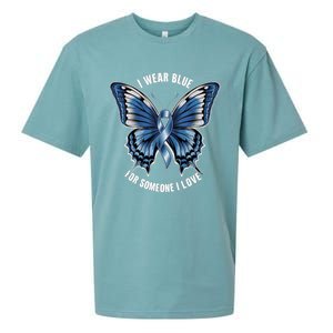 I Wear Blue For Juvenile Arthritis Awareness Butterfly Ribbo Gift Sueded Cloud Jersey T-Shirt