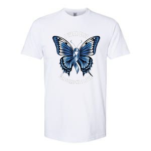 I Wear Blue For Juvenile Arthritis Awareness Butterfly Ribbo Gift Softstyle CVC T-Shirt