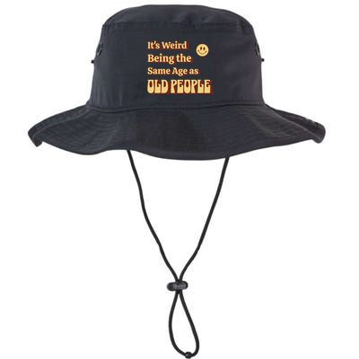 ItS Weird Being The Same Age As Old People. Aging Humor Legacy Cool Fit Booney Bucket Hat