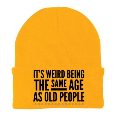 Its Weird Being The Same Age As Old People Knit Cap Winter Beanie