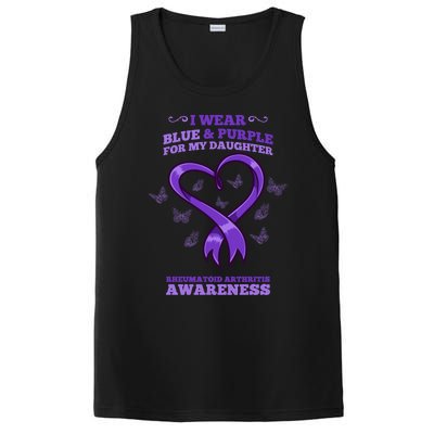 I Wear Blue Purple Daughter Rheumatoid Arthritis Awareness Gift PosiCharge Competitor Tank