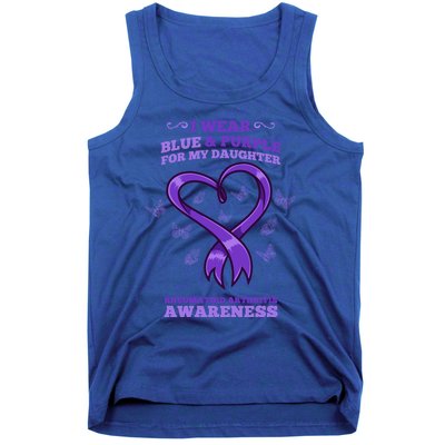 I Wear Blue Purple Daughter Rheumatoid Arthritis Awareness Gift Tank Top