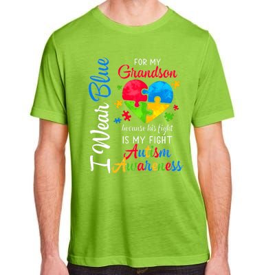 I Wear Blue For My Grandson Autism Awareness Adult ChromaSoft Performance T-Shirt