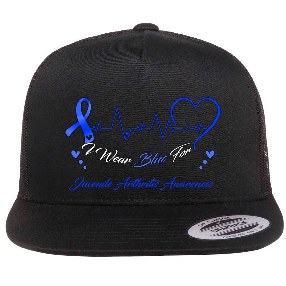 I Wear Blue For Juvenile Arthritis Awareness Cute Gift Flat Bill Trucker Hat