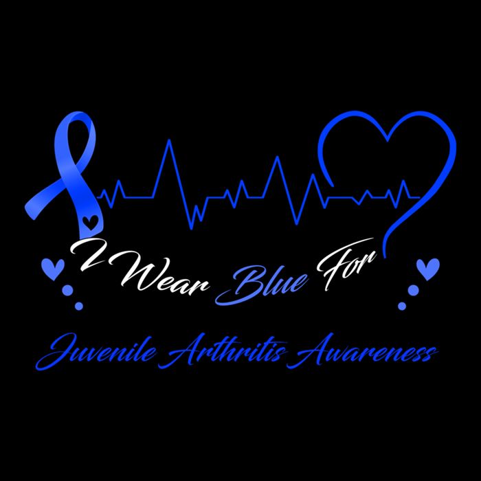 I Wear Blue For Juvenile Arthritis Awareness Cute Gift Flat Bill Trucker Hat