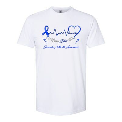 I Wear Blue For Juvenile Arthritis Awareness Cute Gift Softstyle® CVC T-Shirt