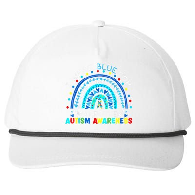 I Wear Blue For My Brother Autism Awareness Rainbow Great Gift Snapback Five-Panel Rope Hat