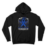 I Wear Blue For Child Abuse Awareness Month Blue Ribbon Tall Hoodie