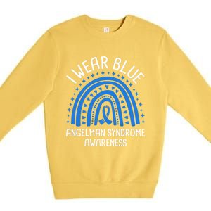 I Wear Blue Angel Syndrome Awareness Great Gift Premium Crewneck Sweatshirt